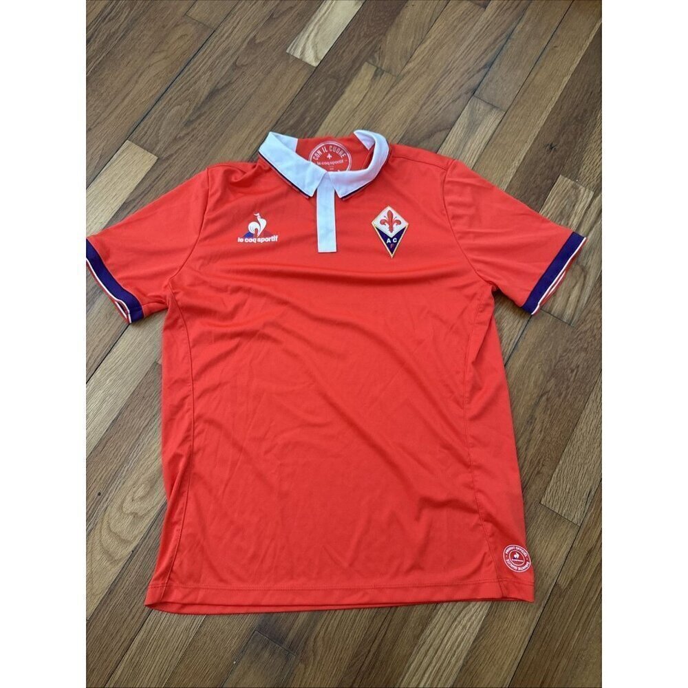 Le Coq Sportif Football Polo Fiorentina 2016/17 ACF Size 14 - Picture 2 of 6